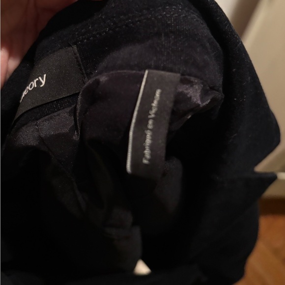 Theory black hidden button custom cut evening jacket - Picture 9 of 11